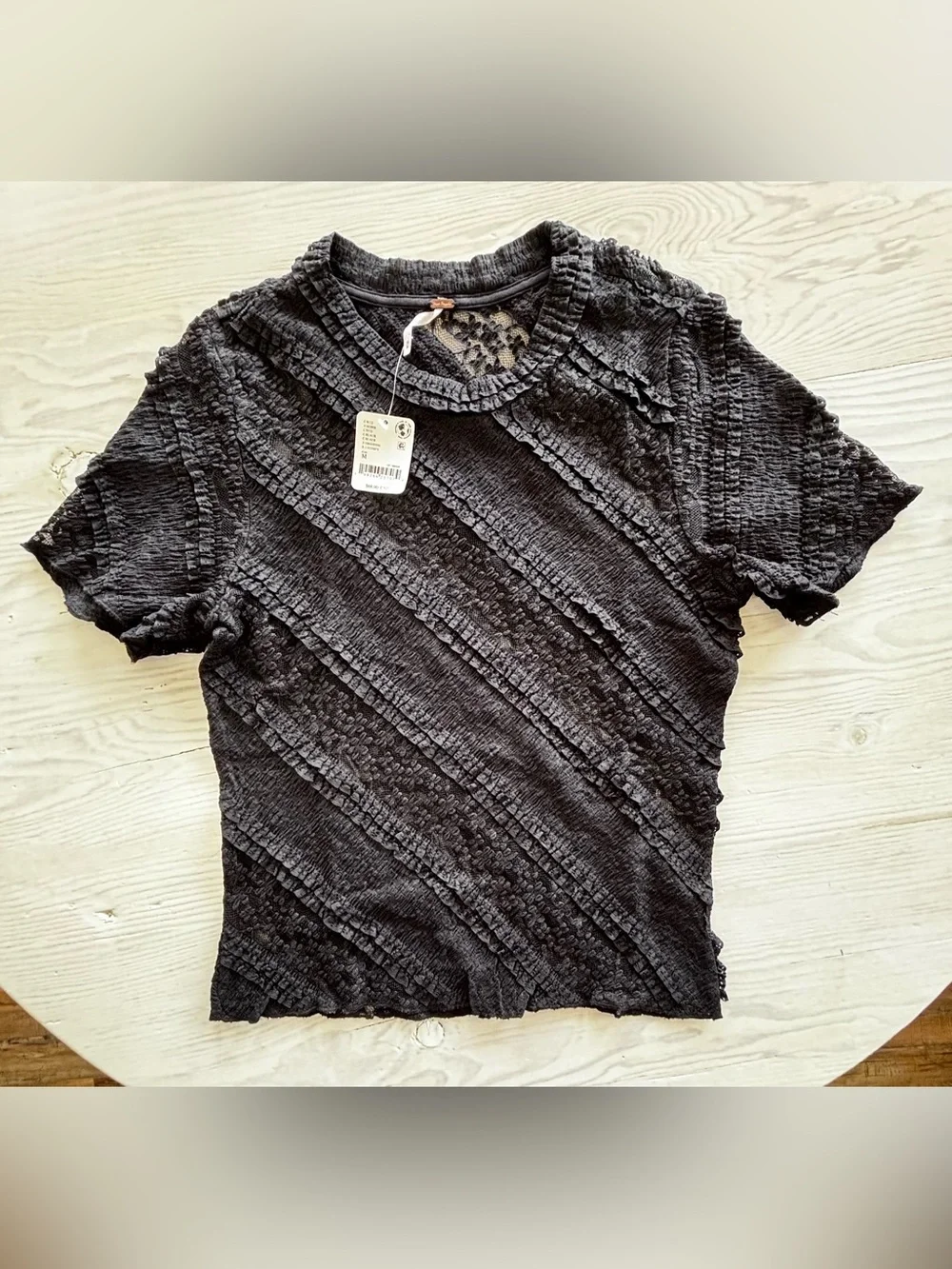 Free People Lace Tee Size Medium